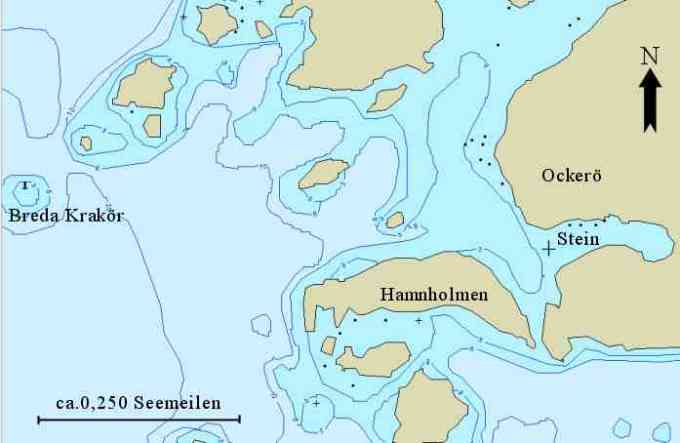 Karte der Ankerbucht bei Ockerö~ 21kb